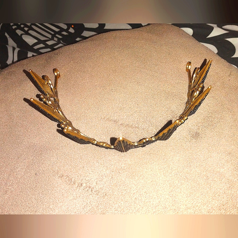 A Black & Gold Rhinestone Tiara - Picture 3 of 7
